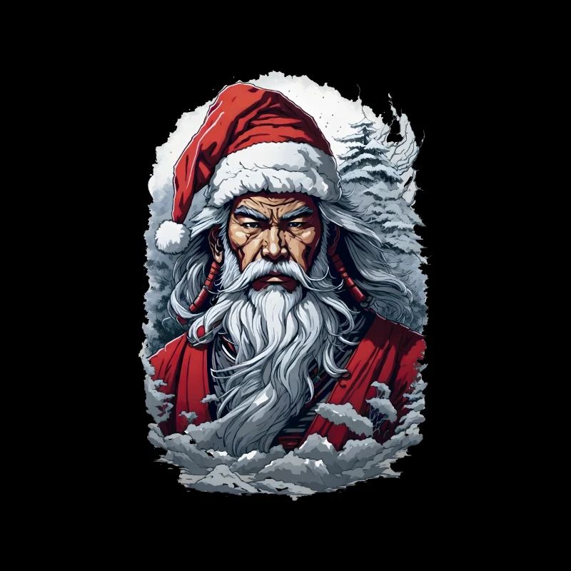 Père Noël samouraï drôle de Noël