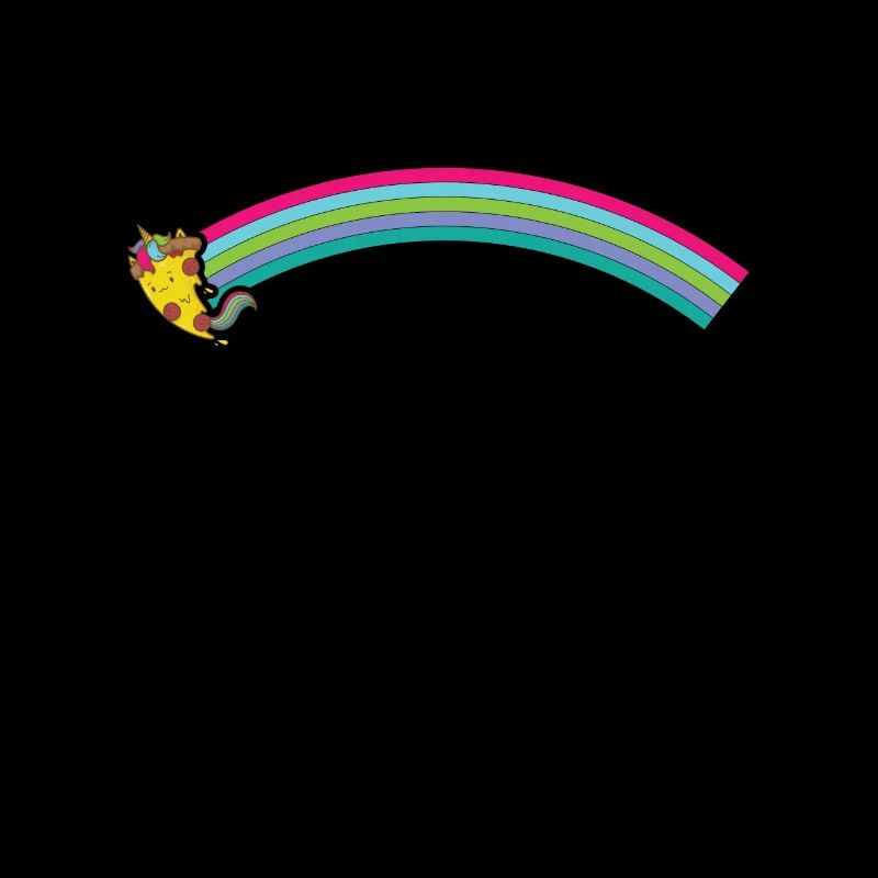 Pizza Einhorn mit Regenbogen