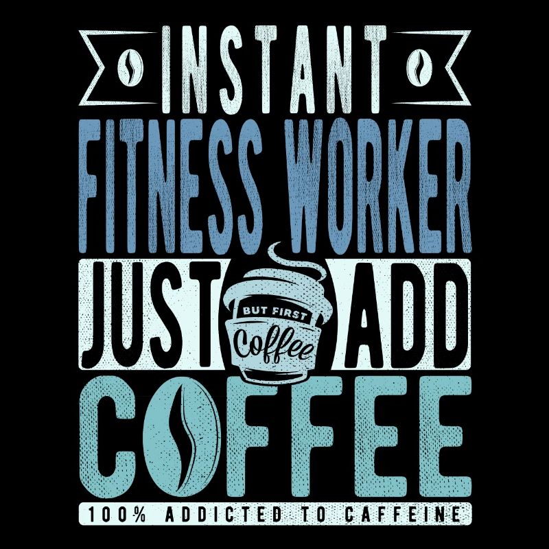Travailleur de remise en forme instantanée Il suffit d’ajouter du café