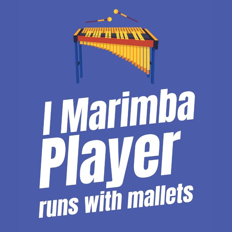 I Marimba player running with mallets Orchestra