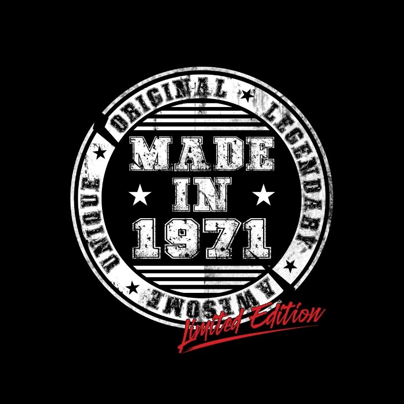 Retro Patch Vintage 1971 Birthday Gift