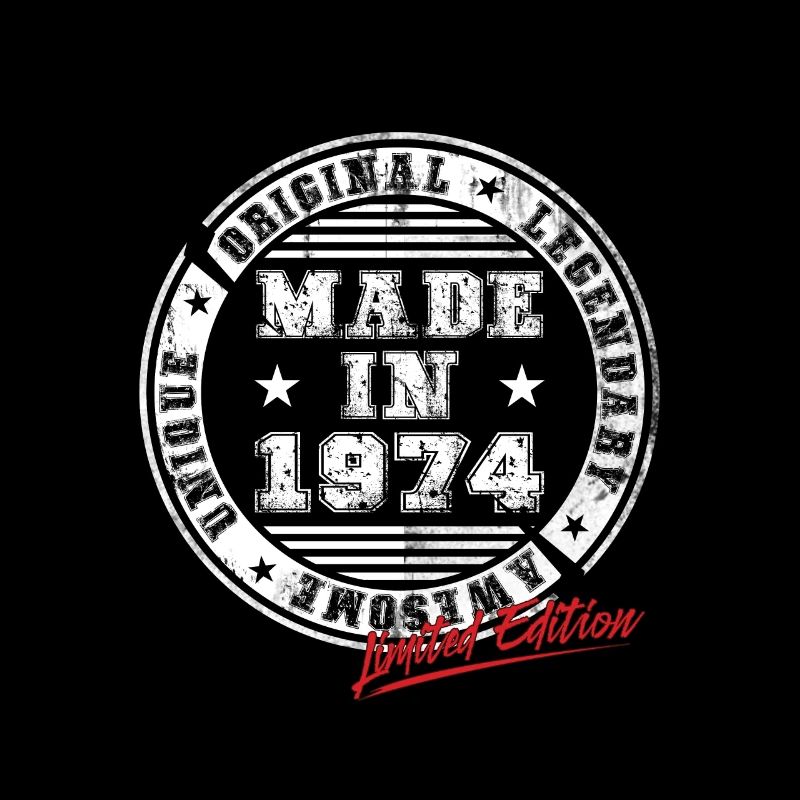 Retro Patch Vintage 1974 Birthday Gift