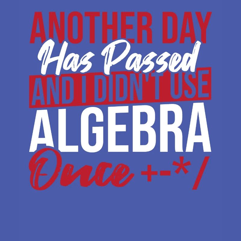 Algebra Lover Graph Math Nerd I Didn't Use Algebra