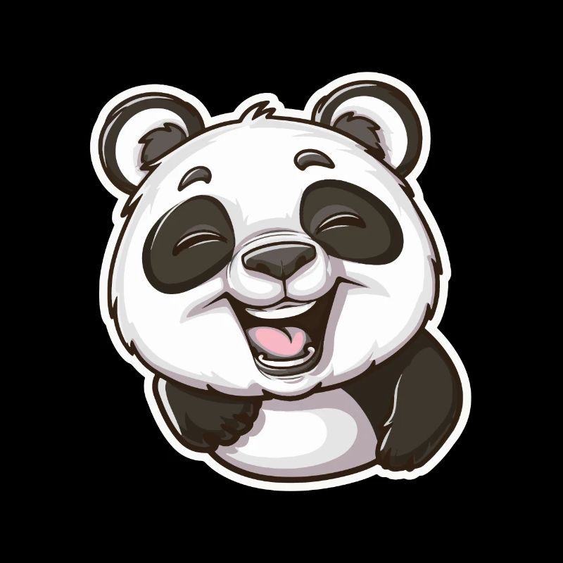 Exubérant Panda Buddy Sticker
