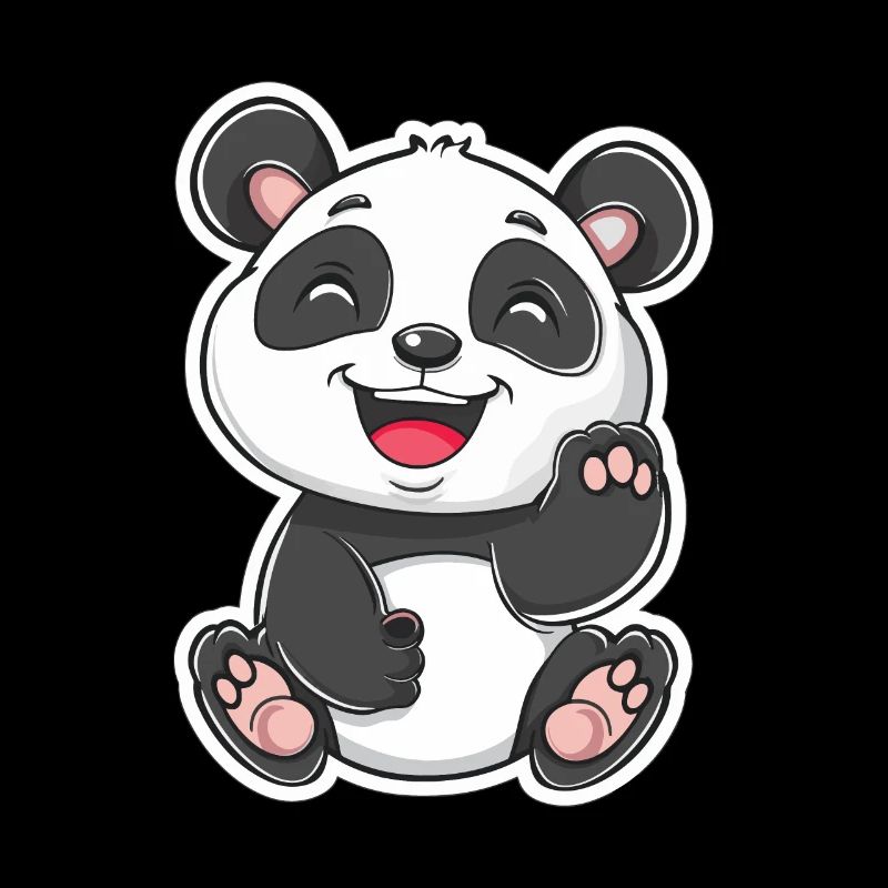 Exubérant Panda Buddy Sticker