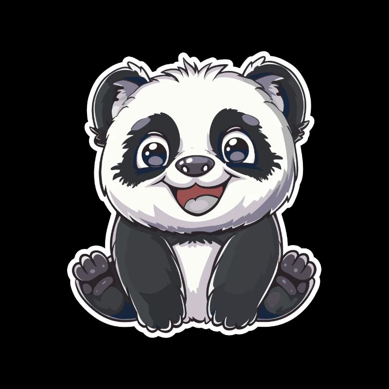 Exubérant Panda Buddy Sticker