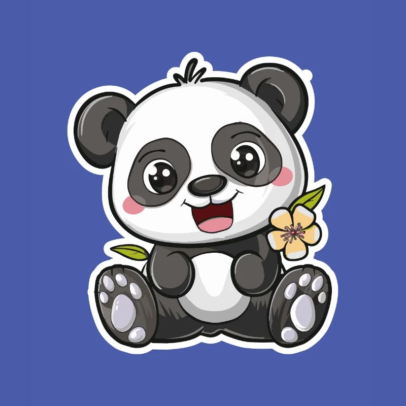 Exubérant Panda Buddy Sticker