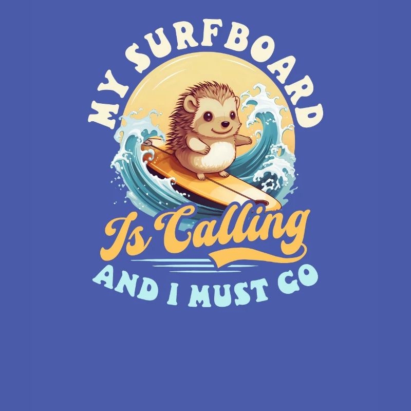 Surfer Surfbrett ruft Ich gehe