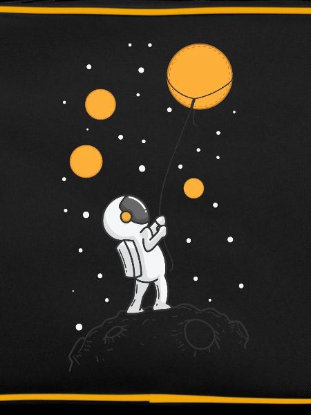 Astronaut in distant space