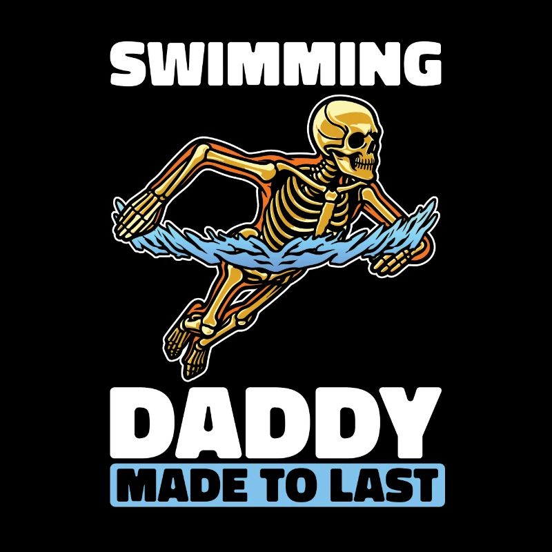Swimming Float Skeleton Fathers Day Dad