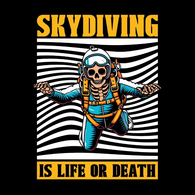 Parachutist Skydiving Skeleton