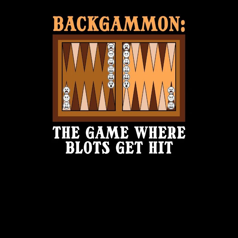 Backgammon drôle Le jeu où les taches sont frappées