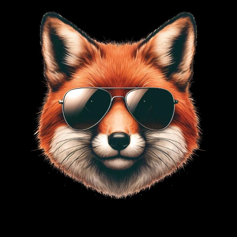 Fuchs Mit Sonnenbrille, Digitale Kunst, Wildtier
