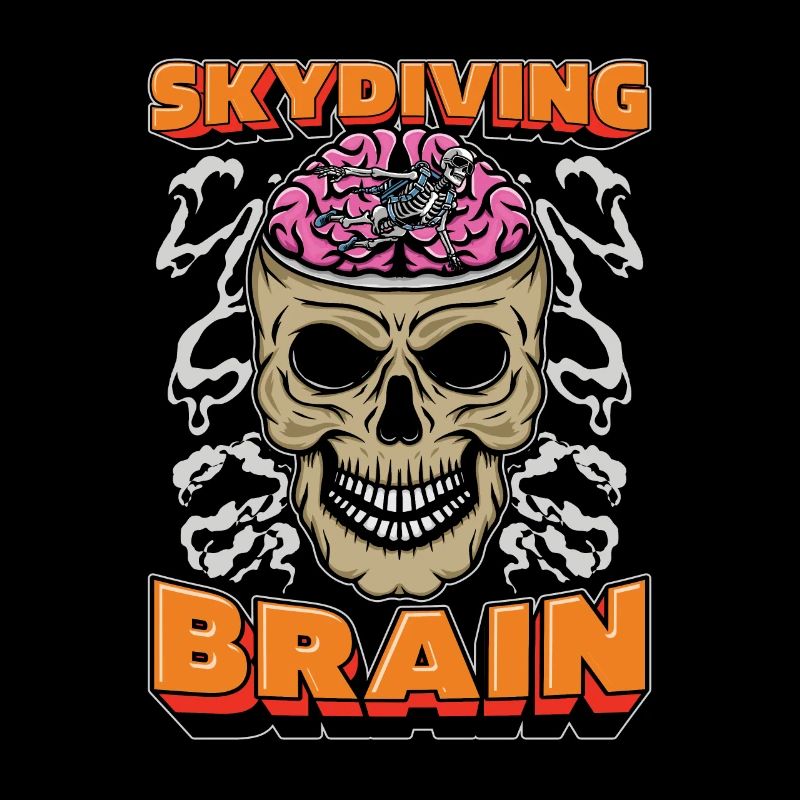 Parachutist Skydiving Skull