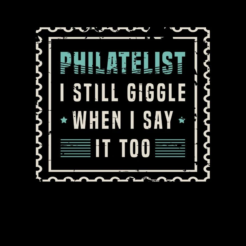 Philatéliste collectionneur de timbres Je ris encore Timbre