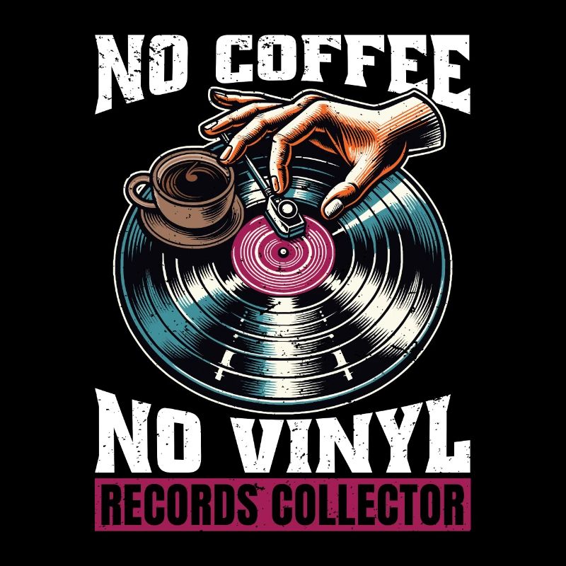 Vinyl Records No Coffee No Turntable Coffee Lover