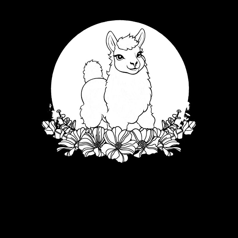 Lama Llama Wild Floral Moon