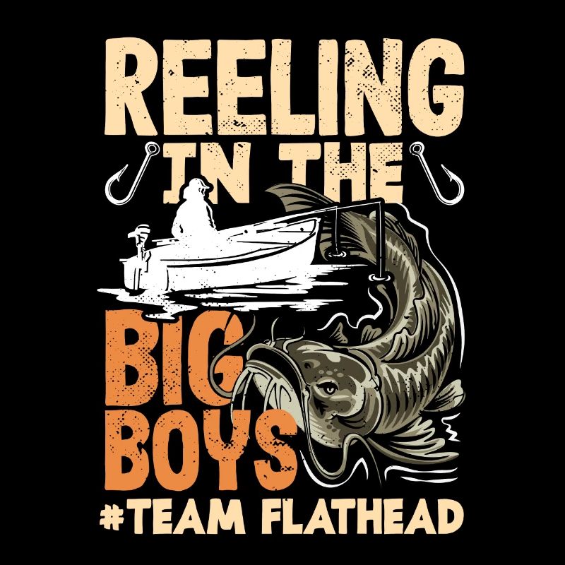 Funny catfish lover flathead fish