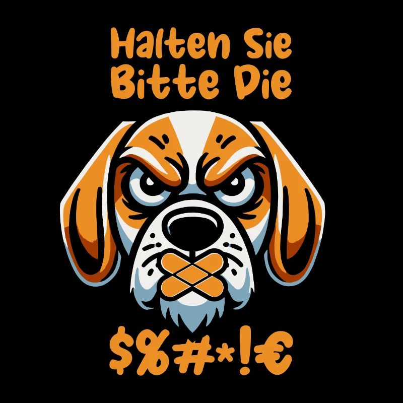 Beagle Halten Sie Bitte Die Fresse
