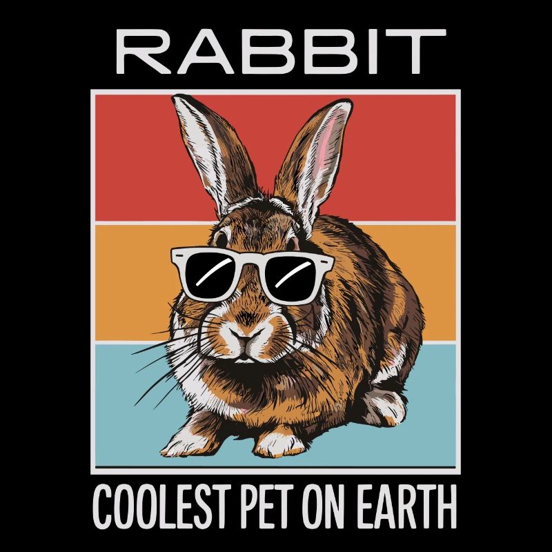 Rabbit Coolest Pet On Earth Retro Sunglasses