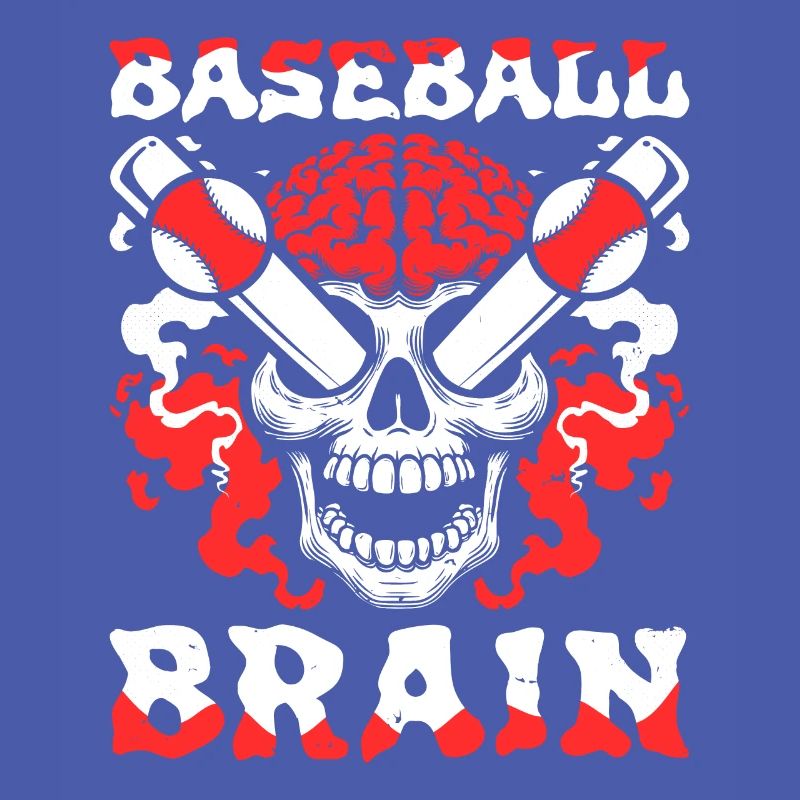Baseball Schädel Baseball Brain