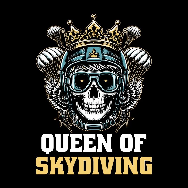 Parachutist Skydiving Skull
