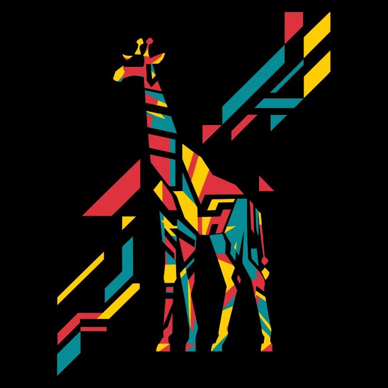 Bunte Abstrakte Giraffe Kunst