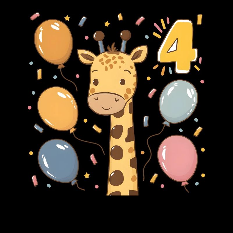 4. Geburtstag Giraffe Kindergeburtstag