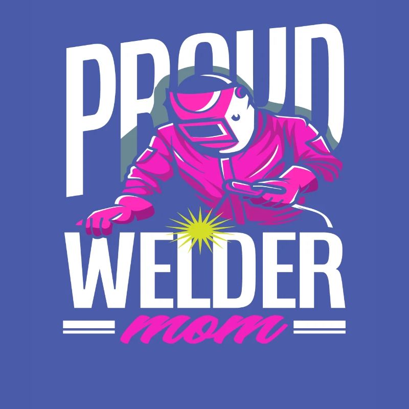 Fière maman soudeuse