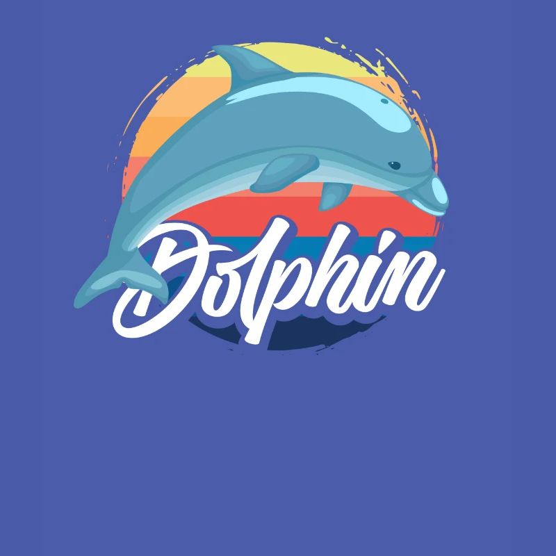 Nostalgique dauphin coucher de soleil design