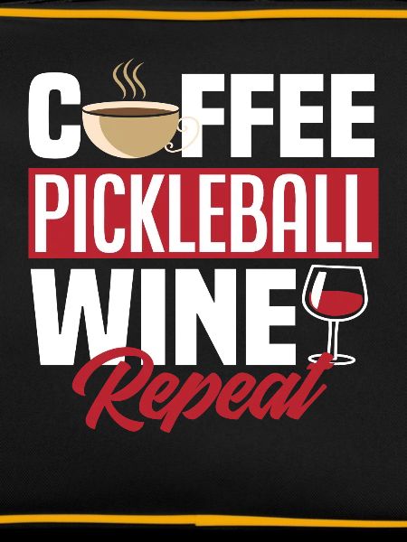 Café Pickleball Vin Répéter