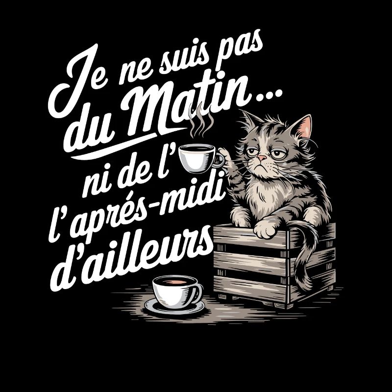 Ich bin keine morgendliche Katze Humor Kaffee