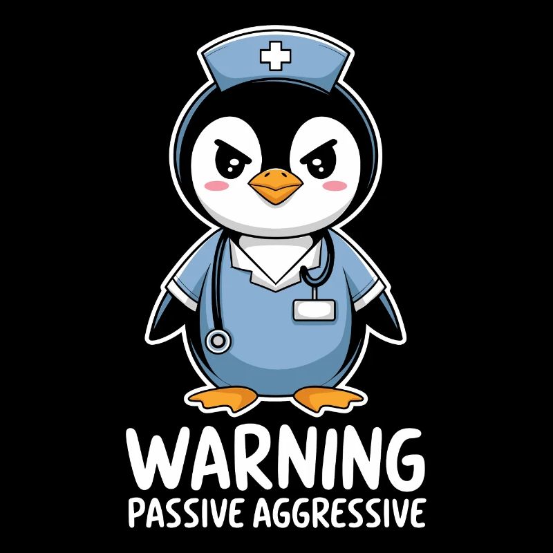 Warnung Passiv Aggressiver Pinguin