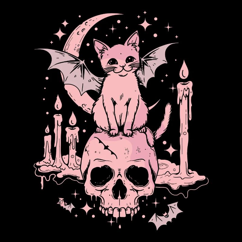 Kawaii Chat Pastel Goth Mignon Effrayant