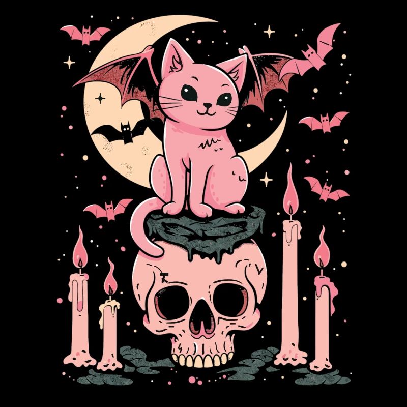 Kawaii Chat Pastel Goth Mignon Effrayant