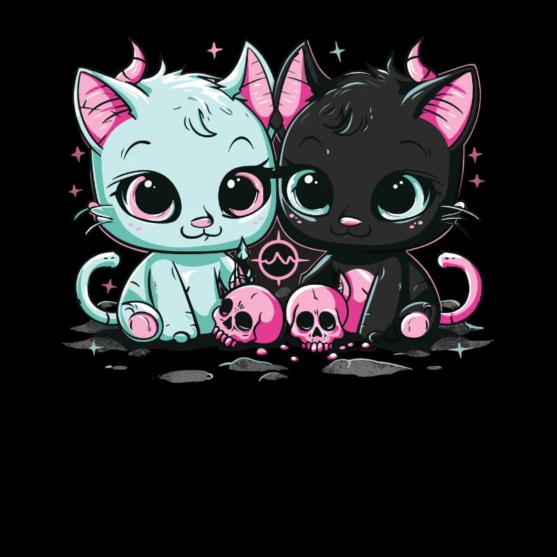 Kawaii Cat Pastel Goth Devilish