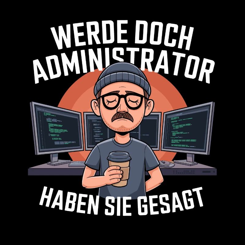 Werde Doch Administator Lustiges IT Nerd Spruch