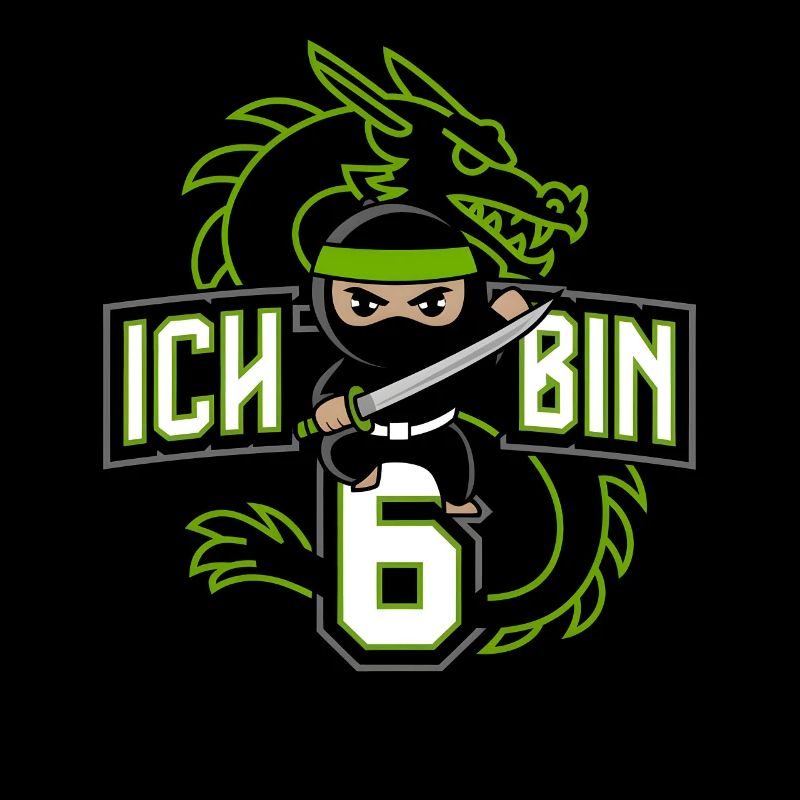 Ich Bin 6 Ninja Geburtstagsshirt