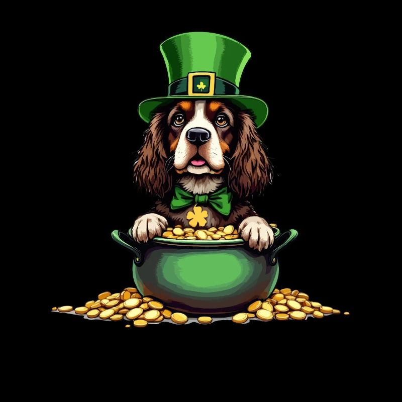 Cocker Spaniel Tenue de la Saint-Patrick Chiens