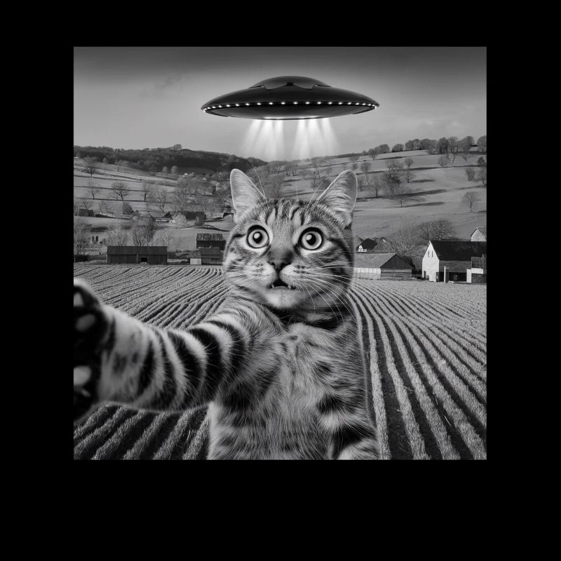 Alien Encounter Cat Selfie