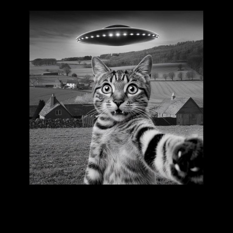 Alien Encounter Cat Selfie