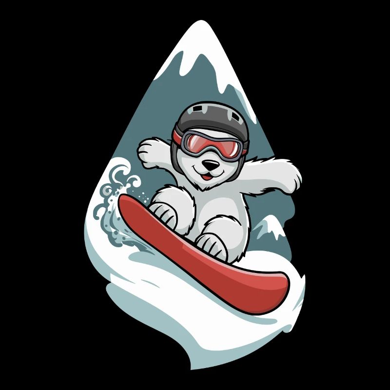 Snow Bear on Snowboard Adventure
