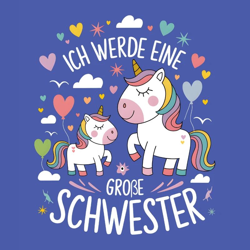 Ich werde eine große Schwester Einhorn