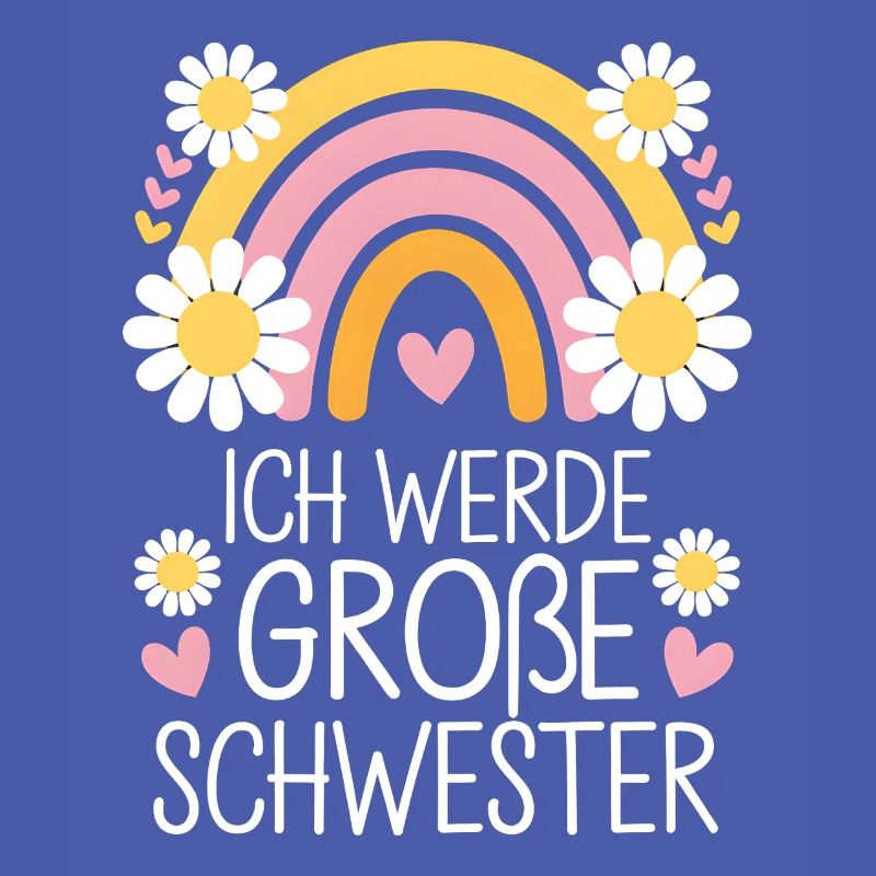 Ich Werde Große Schwester Regenbogen Boho