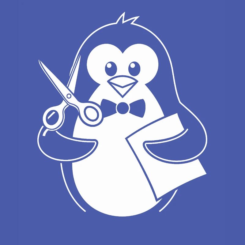 Pingouin avec des ciseaux bricolage hobby