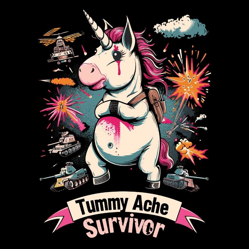 Funny Unicorn Meme Stomach Ache