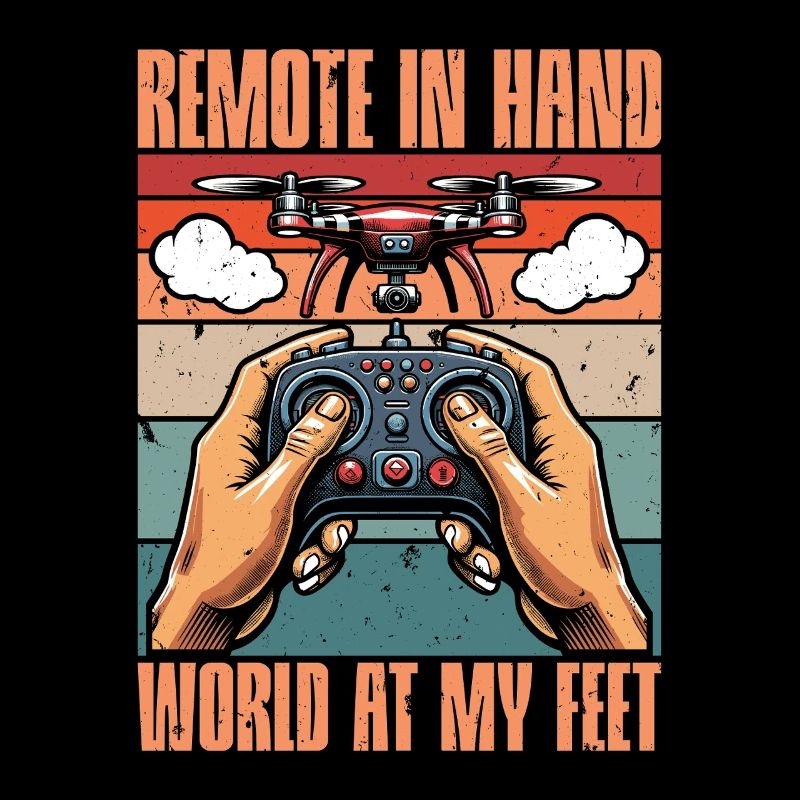 Drone Enthusiast Remote In Hand Drone Operator