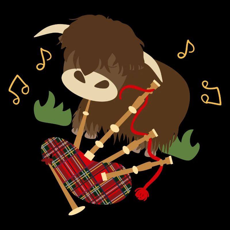 Cornemuse de jeu Highland Cattle - noir