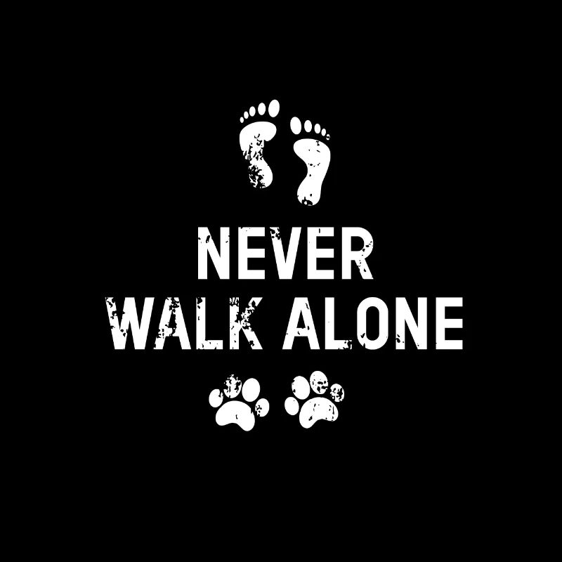 Never Walk Alone süße Katze Tierliebe Geschenk