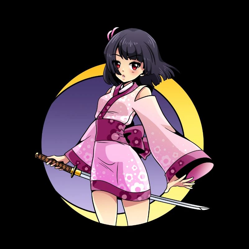 Samurai Anime Mädchen